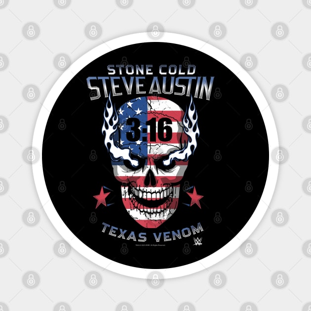 Stone Cold Steve Austin 316 Texas Venom Americana Skull Magnet by Holman